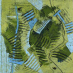 When Winter Light Recedes / Quand la lumière d'hiver s'estompe, oil and cold wax on masonite/huile et cire froide sur masonite