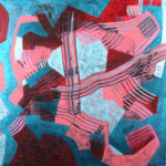 What Construct Is This? / Quelle construction est-ce?, oil and cold wax on masonite/huile et cire froide sur masonite